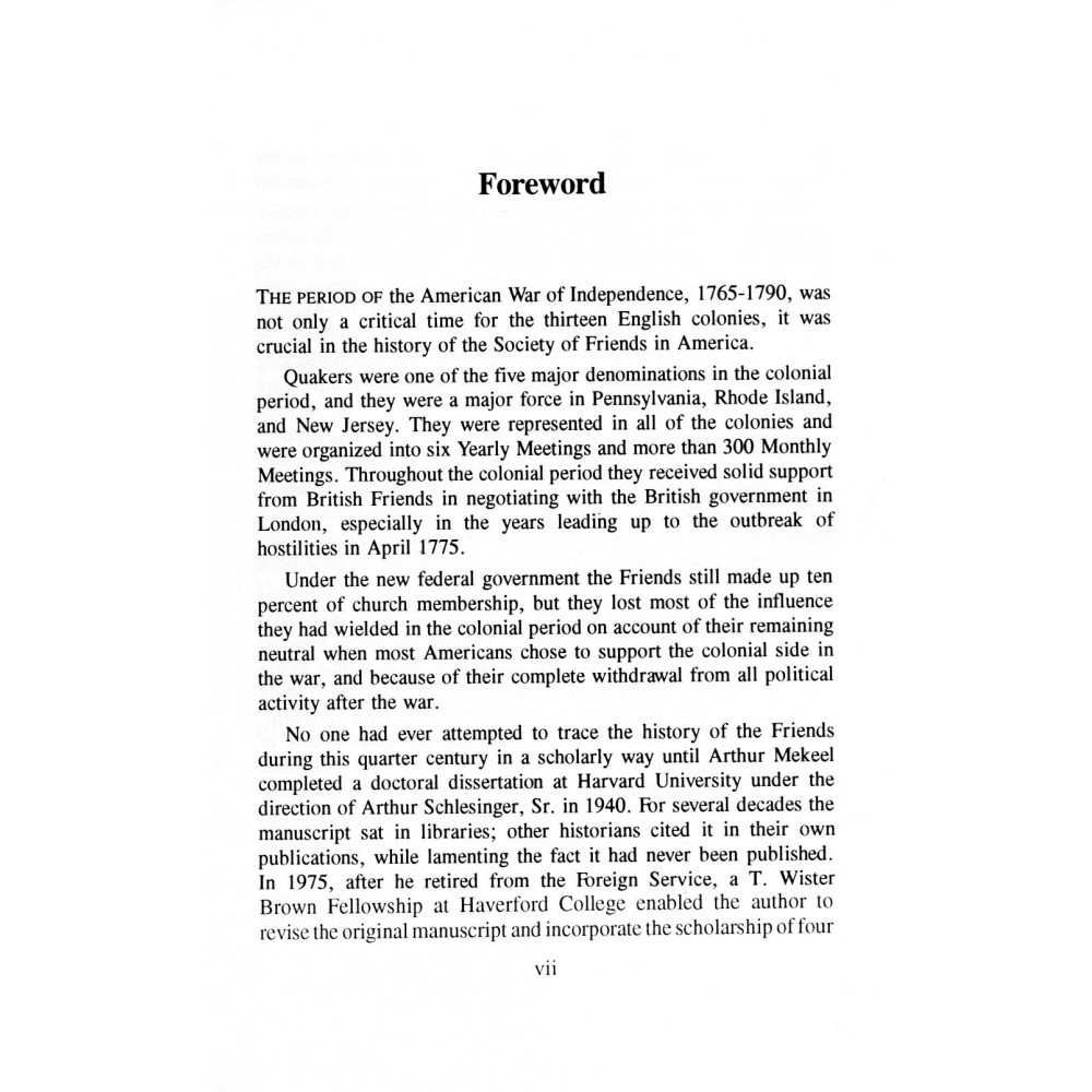 QUAKERS AND THE AMERICAN REVOLUTION