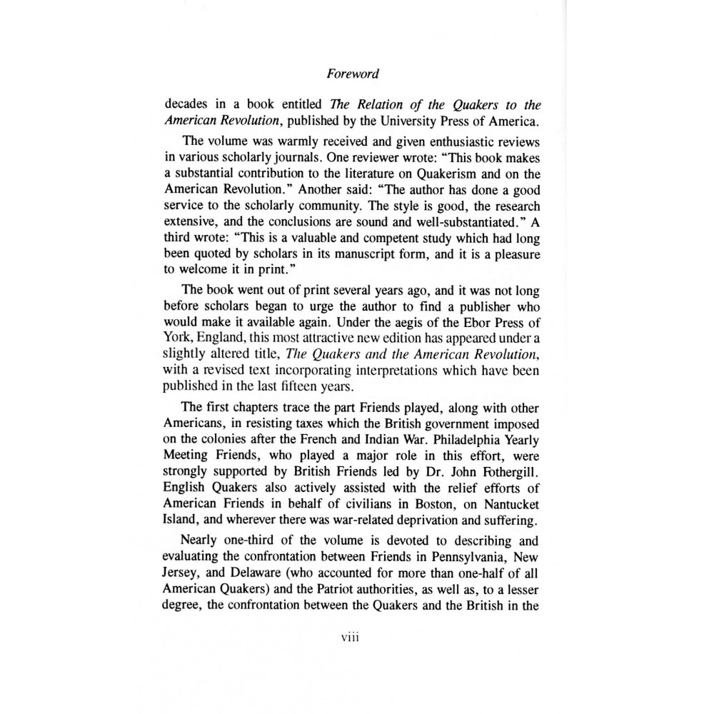 QUAKERS AND THE AMERICAN REVOLUTION